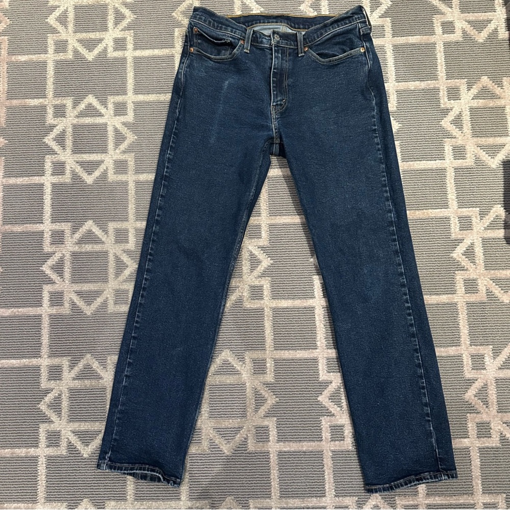 Levi's Blue Straight-Leg Jeans with Classic Stitching